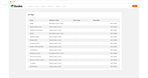 Screenshot of All Tags.