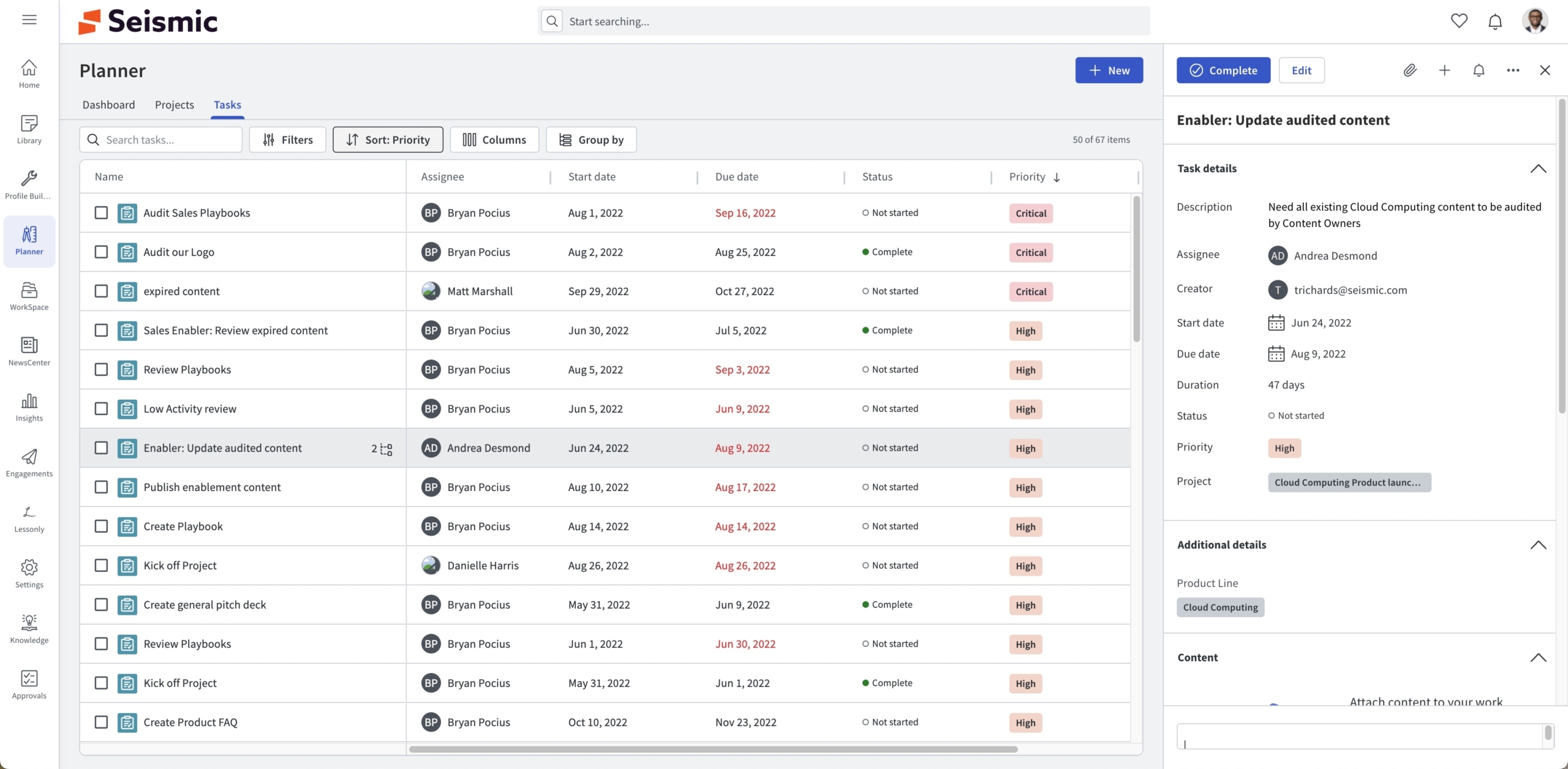 Introducing Seismic Enablement Planner | Seismic