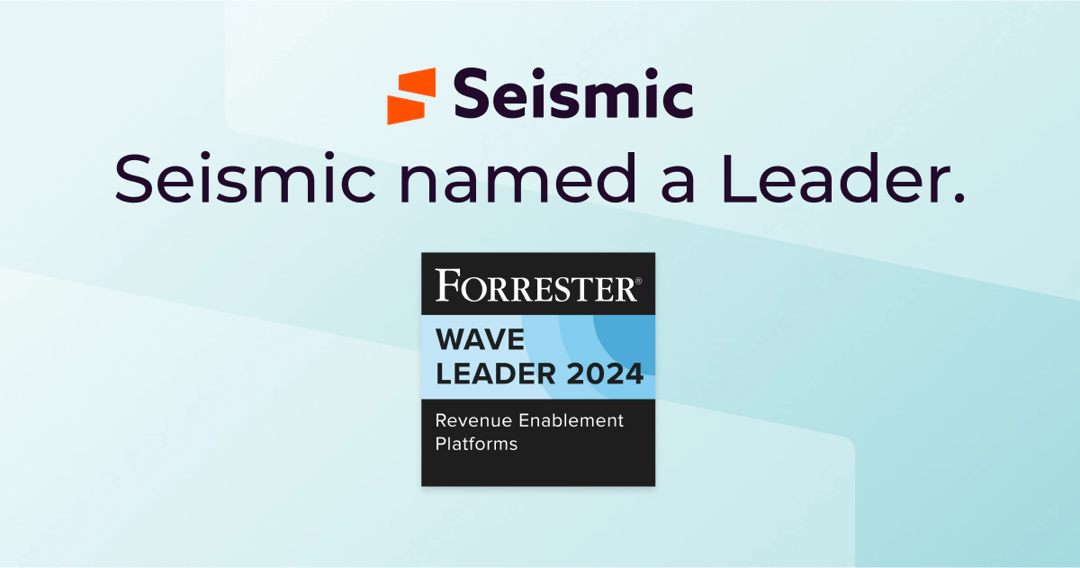 Seismic named a Leader in The Forrester Wave™: Revenue Enablement Platforms, Q3, 2024 